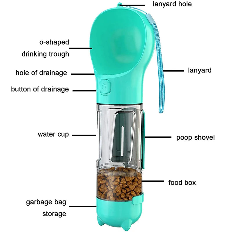 Pet Portable Water Bottle,Food Dispenser,Leak Proof