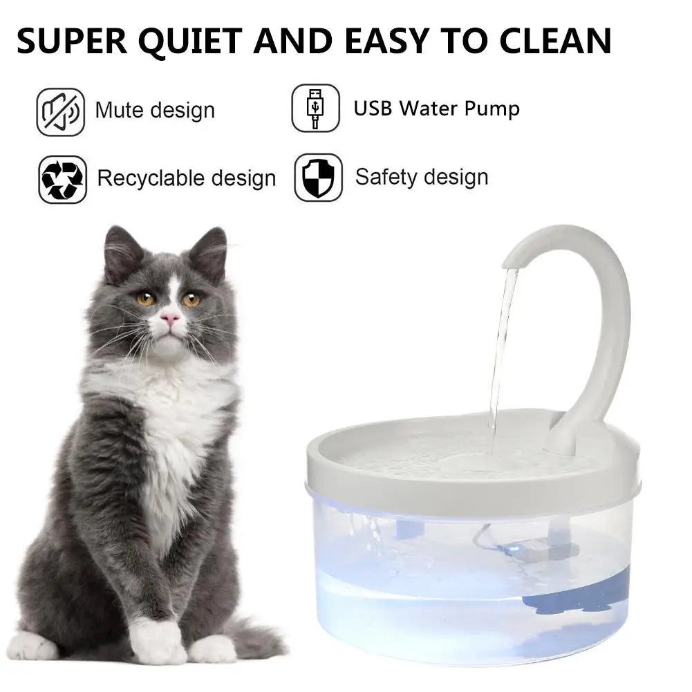 Pet Water Fountain Automatic Dispenser 2L LED