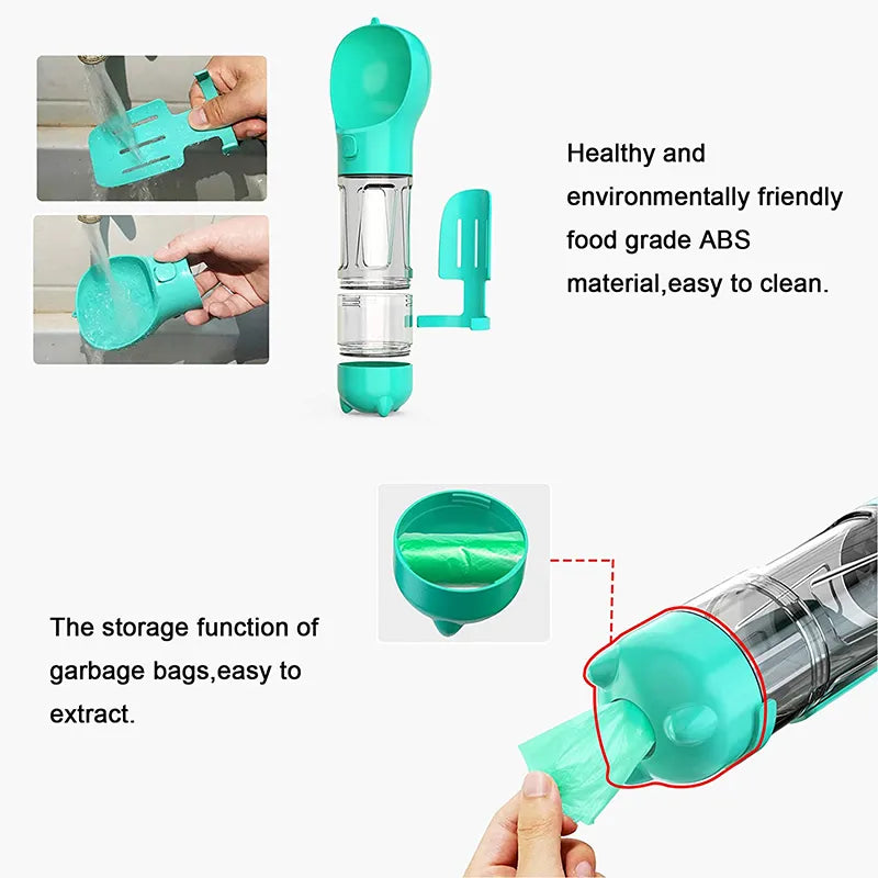 Pet Portable Water Bottle,Food Dispenser,Leak Proof