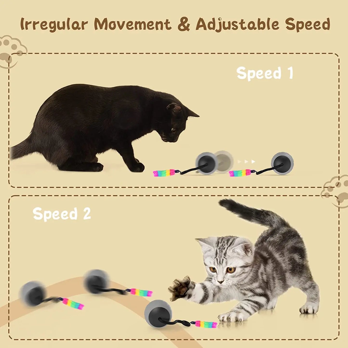 Interactive Cat Toys ,Automatic Cat Ball, LED