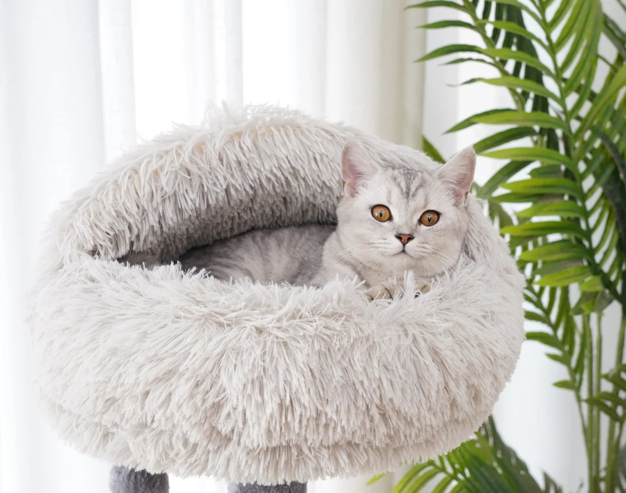 4-Level Grey Cat Tree Condo 48" Height