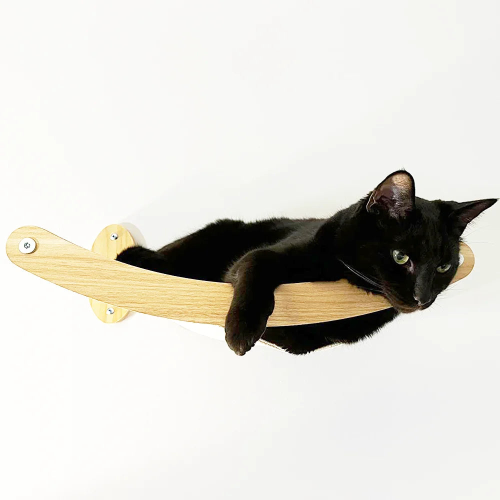 3 Pieces Wall Mounted Cat Bed Hammock,Climbing Shelves