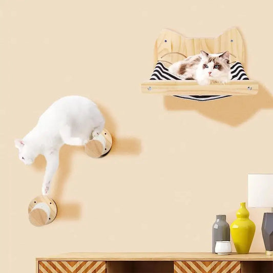 1 Piece Cat Wall Climbing Shelf,Ladder,Hammock