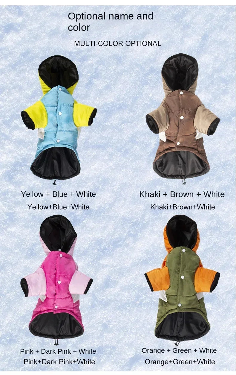 Dog Winter Pet Cotton Jacket Outfit Warm pet Clothes Puppy Coat For Small Medium Dogs Cats Chihuahua Bulldog Maltese Clothing