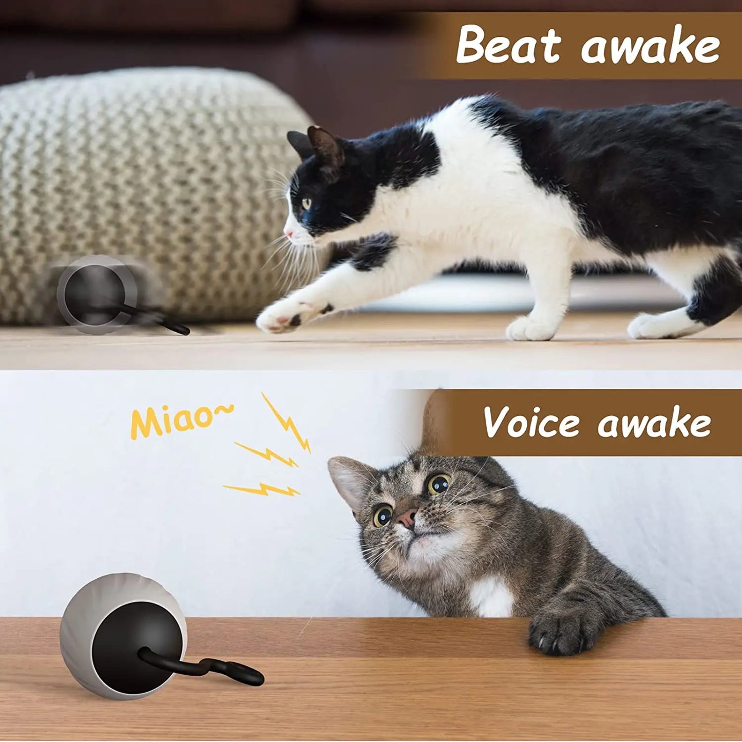 Interactive Cat Toys ,Automatic Cat Ball, LED