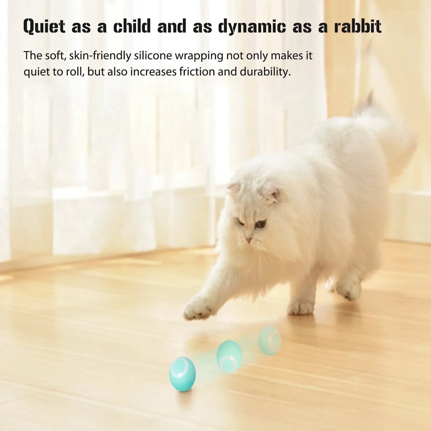 Electric Cat Toys Automatic Rolling Ball Smart Cat Toys with Light Interactive For Cats Training Self-moving Toys Pet Accessorie