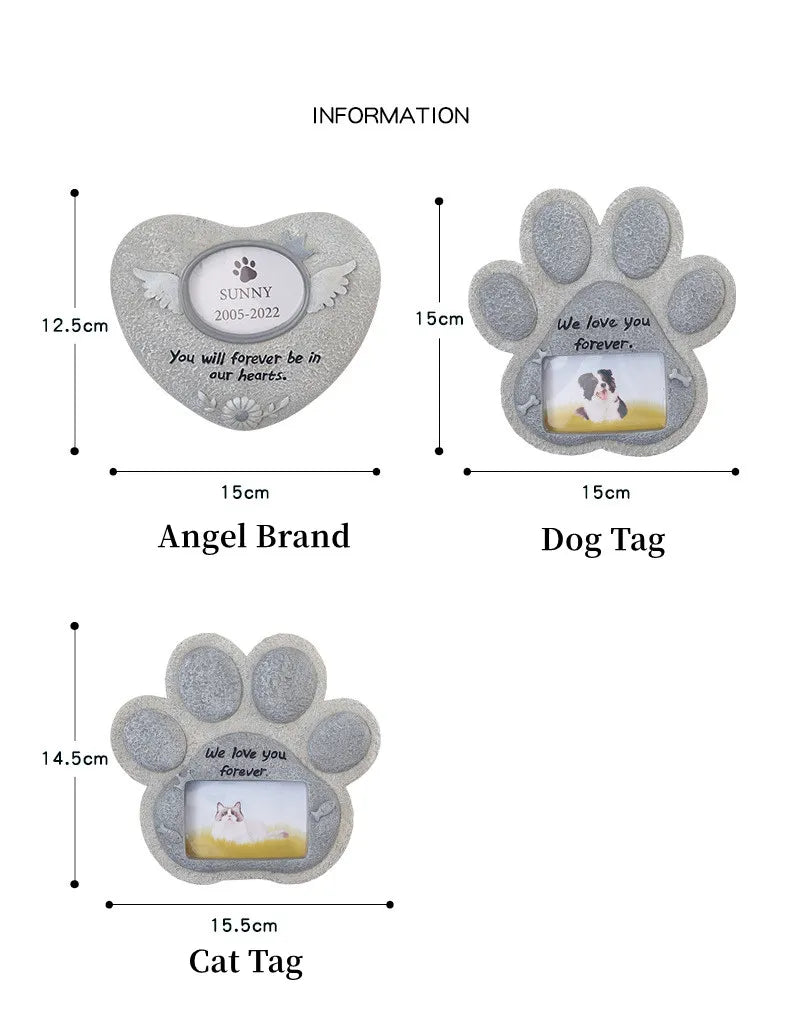 Pet Dog Tombstone Creative Resin Simulation Memorial Stone Cat Tombstone Small Animal Sacrifice Monument Handicraft Ornaments