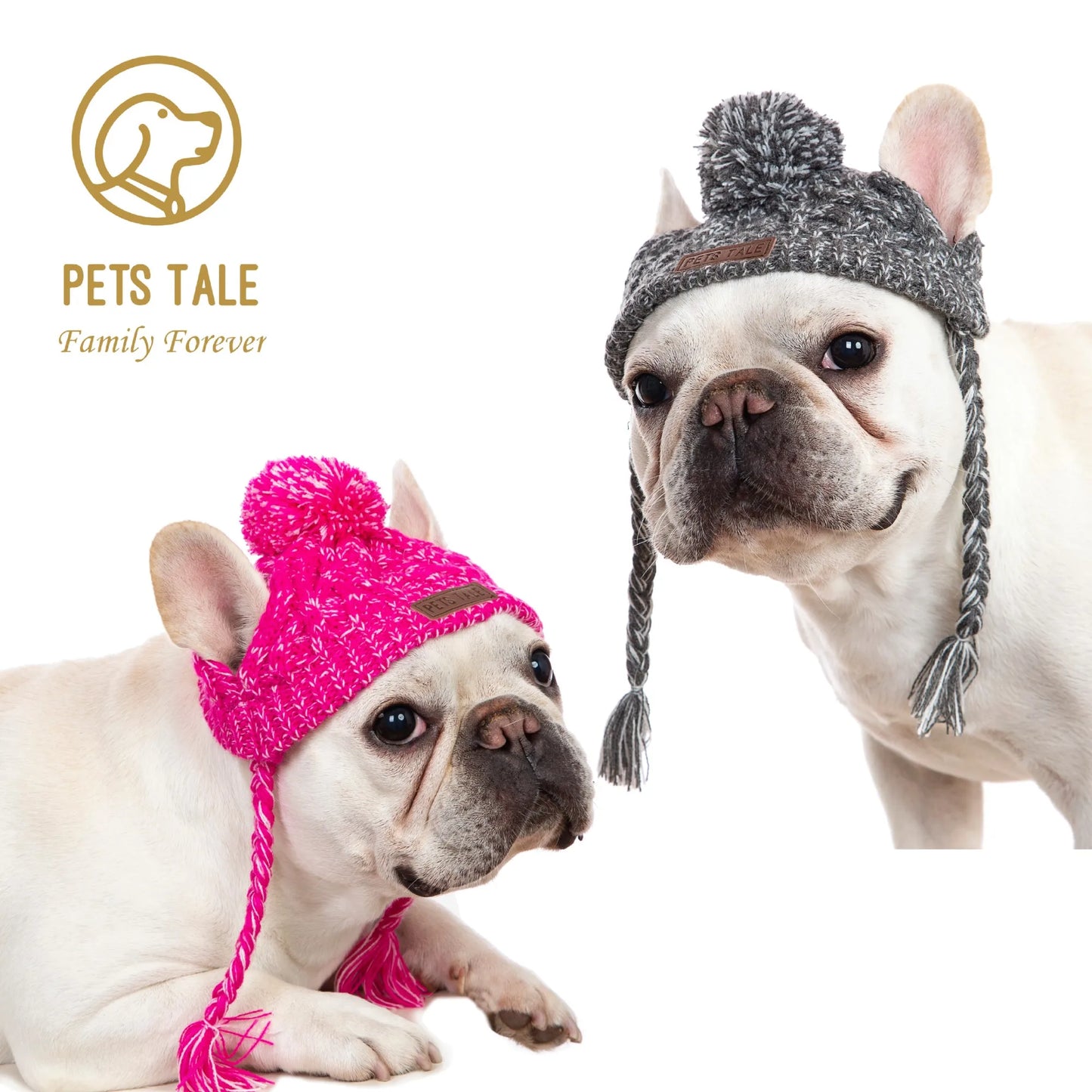 Winter Soft Dog Hats, Warm Pet Dog Knitted Hat, Windproof Knitting Dog Hat