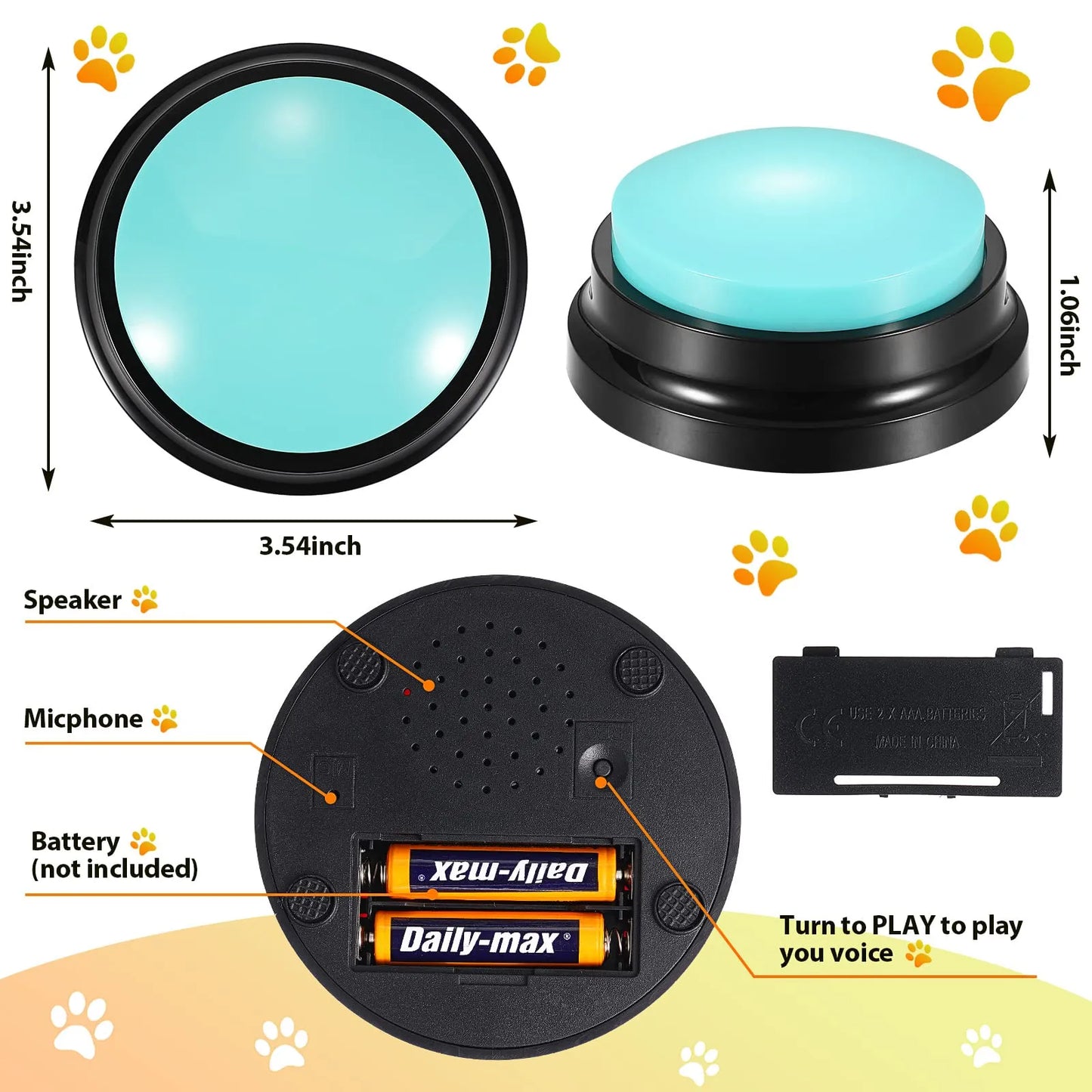 Voice Recording Button, Communication, Pet Training