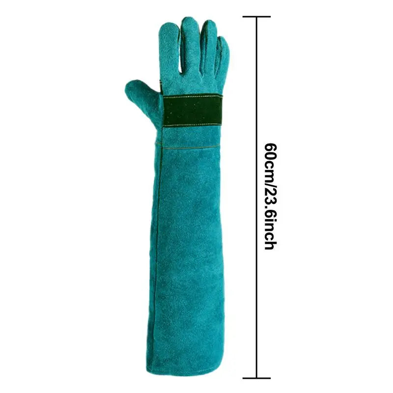 Pet Handling Gloves Bite-resistant Multi-Functional Anti-Scratch Leather Protective Gloves Anti-thorn Animal Handling Supply